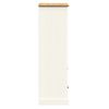 vidaXL Bookcase White Solid pine wood, engineered wood, metal Tall