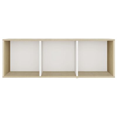 vidaXL TV Stands 4 Pcs White and Sonoma Oak 42.1"x13.8"x14.6" Engineered Wood