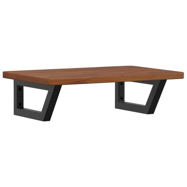 vidaXL Basin Shelf Wall Mounted Steel and Solid Wood Oak