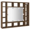 vidaXL Mirror Cabinet Brown Oak Engineered Wood Medium Mirror Cabinet