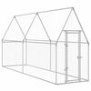 vidaXL Chicken Cage Silver Galvanized steel 157.5 x 39.4 x 74.8 in