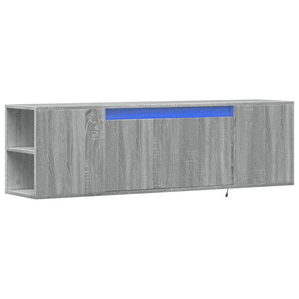 vidaXL TV Wall Cabinet Grey sonoma Engineered wood 53.1x12.2x15.6 in