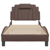 vidaXL Bed Frame "Viana" without Mattress Brown 35.4"x74.8" Faux Leather