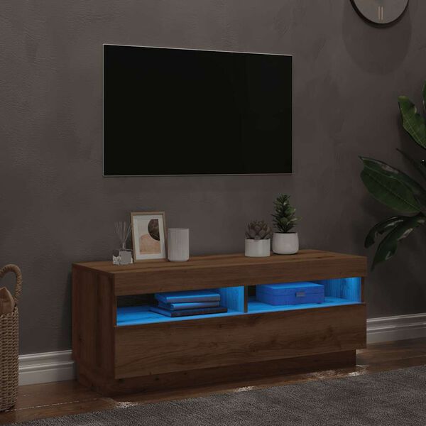 vidaXL TV Cabinet Artisan Oak Engineered wood 39.4 in x 13.8 in x 15.7 in