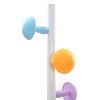vidaXL Coat Stand White Powder-coated iron, Plastic base with cement