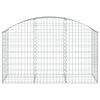 vidaXL Gabion Basket Silver Galvanized iron 59.1 x 19.7 x 31.5/39.4 in
