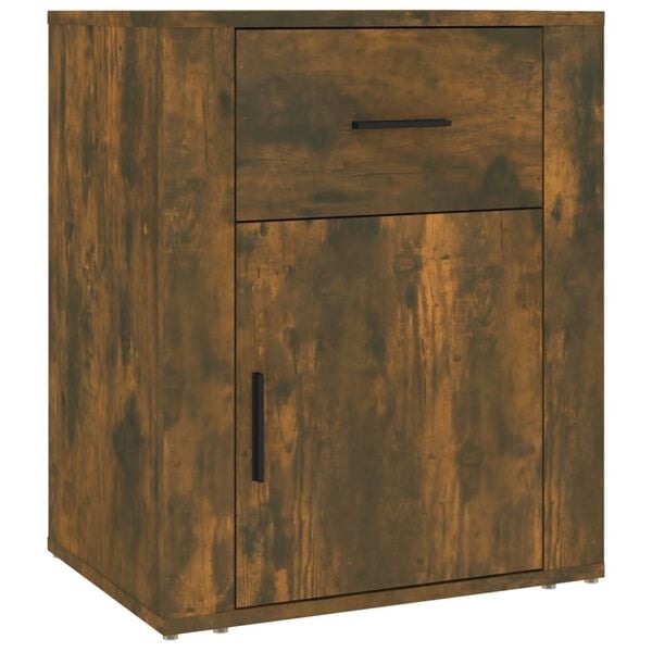 vidaXL Bedside Cabinet Smoked oak Engineered wood