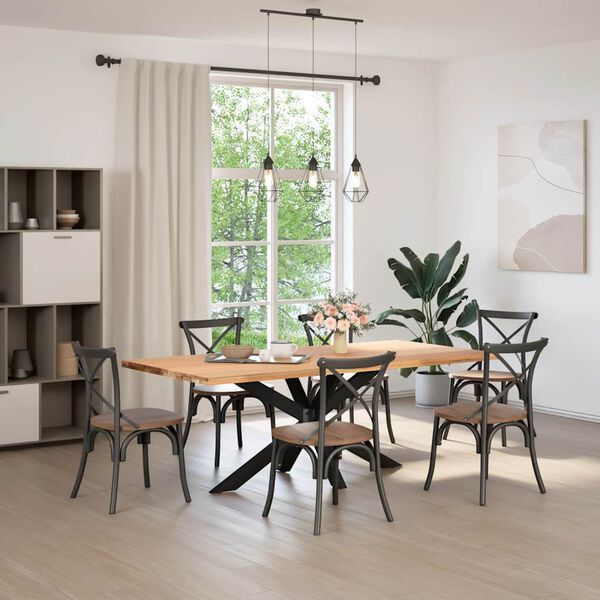 vidaXL Dining Table Leg Black Powder-coated steel 59.1 x 30.7 x 28.3