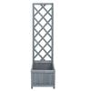 vidaXL Trellis Planter Gray Solid firwood Medium Durable