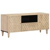 vidaXL TV Cabinet Bleached Natural Solid mango wood, engineered wood