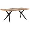 vidaXL Dining Table Mixed color Solid reclaimed wood 70.9x35.4x29.9 in