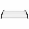 vidaXL Door Canopy Black brackets and transparent sheets