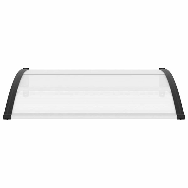 vidaXL Door Canopy Black brackets and transparent sheets
