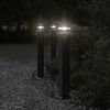 vidaXL Outdoor Floor Lamp Set of 3 Black