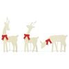 vidaXL Christmas Decoration Set of 3 Gold Fabric, Steel Medium