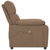 vidaXL Massage Chair Brown Polyester, Metal, Solid Wood Compact