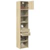 vidaXL Slim Storage Cabinet Sonoma Oak Engineered Wood Tall