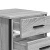 vidaXL Bedside Cabinet Grey Sonoma Engineered Wood & Metal Medium