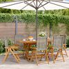 vidaXL Garden Chair Set of 6 Grey Solid Acacia wood, PE rattan Standard