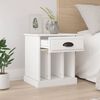 vidaXL Bedside Cabinet Set of 2 White Engineered wood Bedside Cabinet