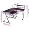 vidaXL Computer Desk Black Engineered wood, Powder-coated steel Medium