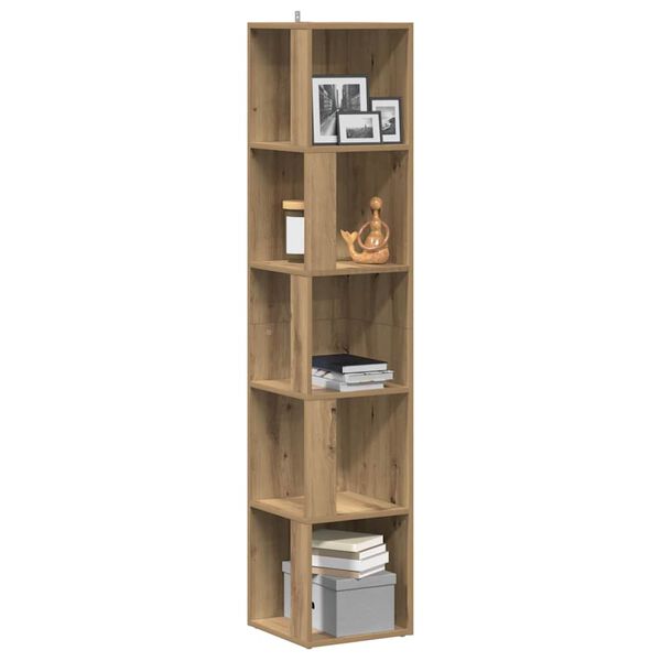 vidaXL Corner Cabinet Artisan oak Engineered wood Compact Corner Cabinet
