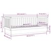 vidaXL Day Bed Honey brown Solid pine wood 35.4 x 79 in mattress size