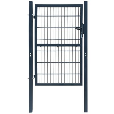 vidaXL Fence Gate Steel 41.7"x97.6" Anthracite