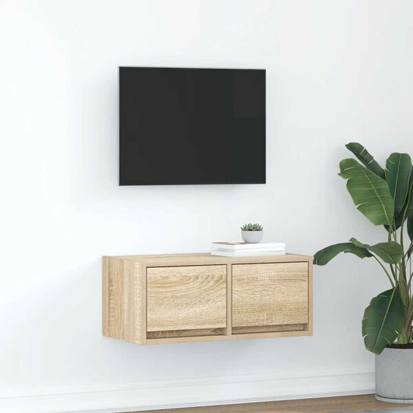 vidaXL TV Cabinet Sonoma Oak Engineered Wood Small TV Cabinet