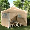 vidaXL Party Tent Beige Oxford fabric Large Foldable Party Tent