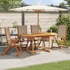 vidaXL Folding Garden Chair Set of 4 Taupe