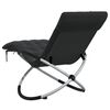 vidaXL Sun Lounger Black Steel 29.1 x 56.7 x 33.5 in Foldable