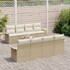 vidaXL Garden Sofa Set 9 pcs Beige Poly rattan