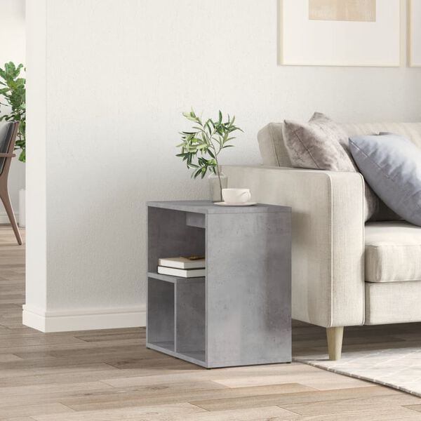 vidaXL Side Table Concrete Grey Engineered Wood Small Side Table