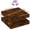 vidaXL Coffee Table Smoked Oak Engineered Wood Medium Rotatable