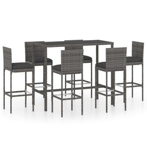 vidaXL Garden Bar Set Grey, Anthracite