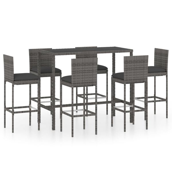 vidaXL Garden Bar Set Grey, Anthracite