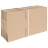 vidaXL Folding Box 50 pcs Natural 9.84 x 6.89 x 3.94 in Cardboard
