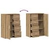 vidaXL Sideboards 2 pcs artisan oak 60 x 31 x 84 cm Engineered wood