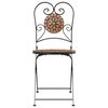 vidaXL Bistro Chair Set of 2 Terracotta Powder-coated iron, ceramic