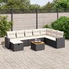 vidaXL Garden Sofa Set Black, Cream white