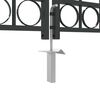 vidaXL Fence Gate Double Door with Arched Top Steel 118.1x59.1" Black