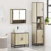 vidaXL Bathroom Furniture Set Sonoma Oak Engineered wood, metal, glass