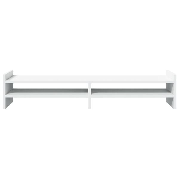 vidaXL Monitor Stand White 39.4x10.6x7.9" Engineered Wood