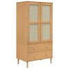 vidaXL Wardrobe Brown Solid pine wood Wardrobe Rectangular Modern