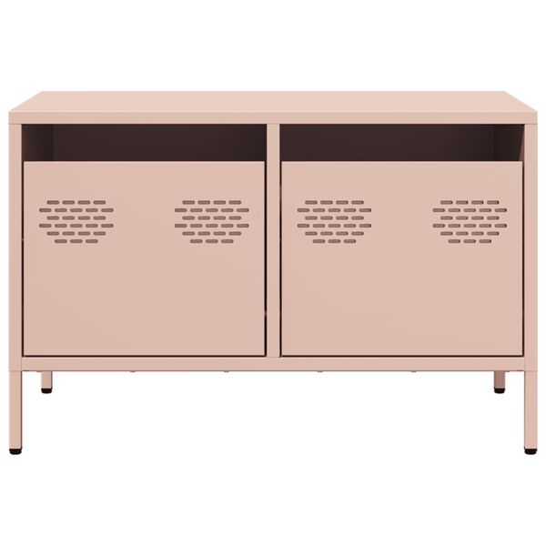 vidaXL TV Cabinet Pink Cold-rolled steel 26.8x15.4x17.1 in TV Cabinet