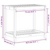 vidaXL Potting Table White Solid pine wood Medium Potting Table