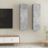 vidaXL TV Cabinet Set of 2 Concrete Grey Engineered Wood Medium