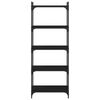 vidaXL Bookcase Black Engineered wood, metal 23.6x11.8x60.6 in