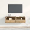 vidaXL TV Wall Cabinet Artisan oak 39.37 x 11.81 x 11.81 in